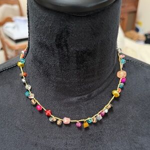 Ronit Nafshi artisan crafted multicolor beaded necklace